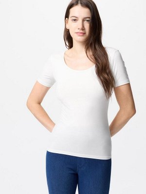 UNIQLO Heattech - тонкая термо-футболка - 00 WHITE