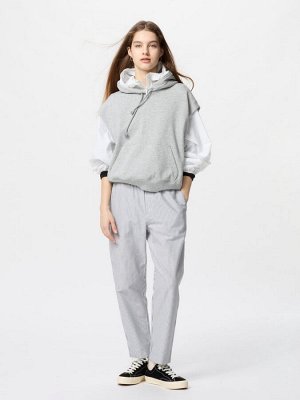 UNIQLO - свободные брюки в мелкую полоску до щиколотки - 67 BLUE