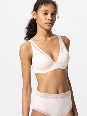 UNIQLO - бесшовный кружевной бюстгальтер - 01 OFFWHITE