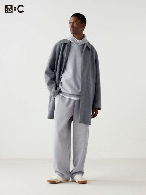 UNIQLO: C - широкие брюки прямого силуэта, увеличенной длины - 03 GRAY