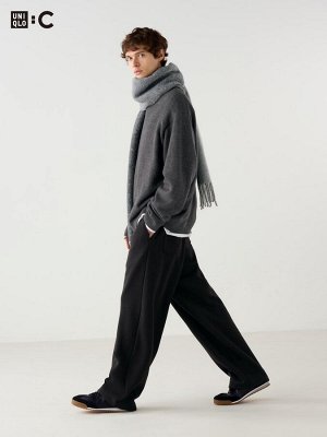 UNIQLO: C - широкие брюки прямого силуэта, увеличенной длины - 09 BLACK
