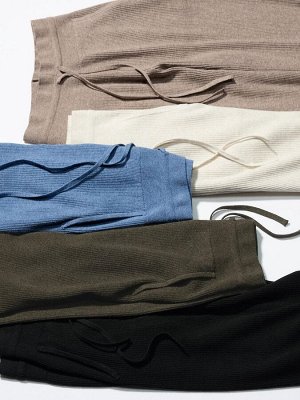 UNIQLO - трикотажные брюки в рубчик - 07 GRAY