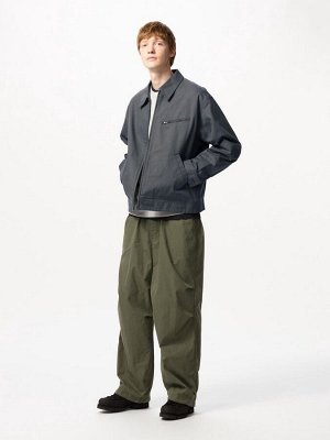 UNIQLO - короткая унисекск куртка из плотного хлопка - 08 DARKGRAY