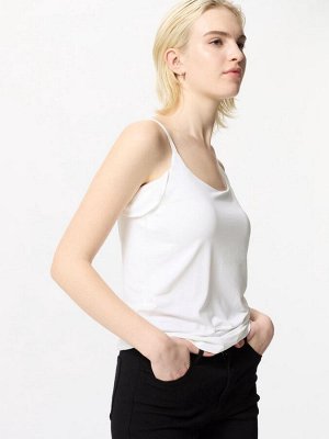 UNIQLO AIRism - майка Аcetribra с чашечками - 00 WHITE