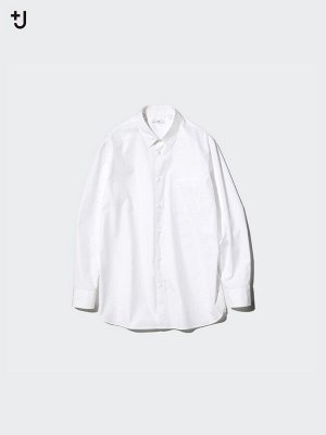 UNIQLO - мужская рубашка из хлопка SUPIMA - 00 WHITE