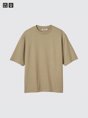 UNIQLO - хлопковая футболка оверсайз AIRism - 34 BROWN