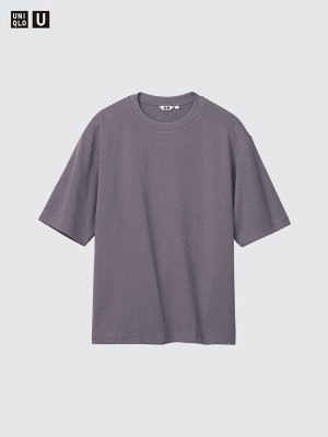 UNIQLO - хлопковая футболка оверсайз AIRism - 53 GREEN