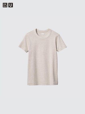 UNIQLO - футболка стандартного кроя с круглым вырезом - 39 DARKBROWN