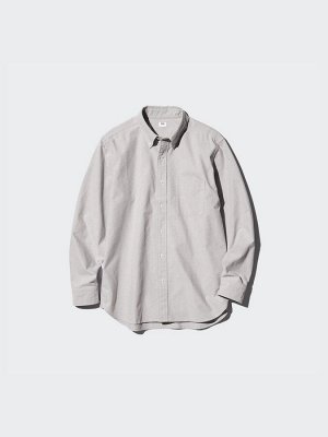 UNIQLO - однотонная рубашка оксфорд - 69 NAVY