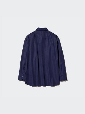 UNIQLO - мужская рубашка оверсайз из хлопка SUPIMA - 69 NAVY