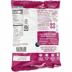 Happy Family Organics, Organic Rice Cakes, Puffed Rice Snack, Blueberry & Beet, 1.4 oz (40 g)