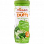 Happy Family Organics, Органический суперпродукт, колечки, яблоко и брокколи, 60 г