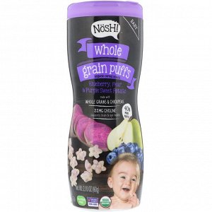 NosH!, Baby, Whole Grain Puffs, Organic Cereal Snack, Blueberry, Pear & Purple Sweet Potato, 2.10 oz (60 g))