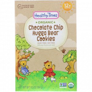 Healthy Times, Органические шоколадные печенья  - Hugga Bear - , для малышей от года, 6,5 унц. (184 г)