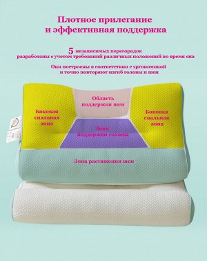 Подушка с 4 зонами отдыха "Comfortable Life 4D" (Япония)