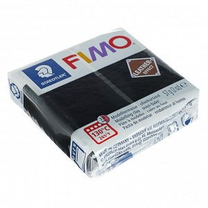 Полимерная глина запекаемая FIMO leather-effect (с эффектом кожи), 57 г, чёрный