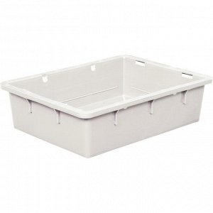 Ящик сырково-творожный (без крышки), конусный, сплошной 532х400х141 белый морозостойкий