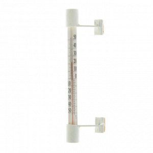 Пластиковый термометр оконный "Липучка" с картонной шкалой, в картоне (-50 +50),