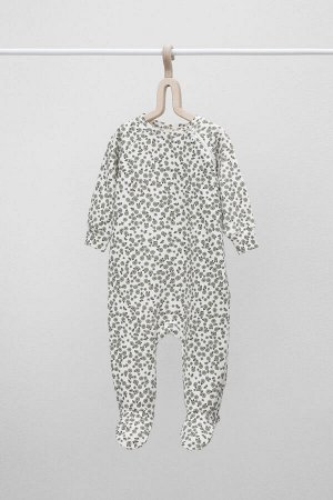 Комбинезон(Осень-Зима)+baby (мятные скандинавские цветы)