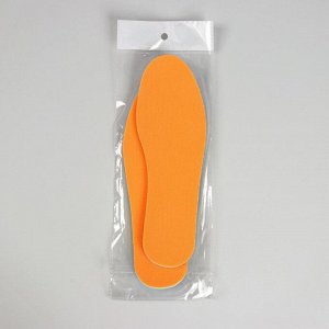 Стельки для обуви, 36 р-р, пара, цвет оранжевый/голубой