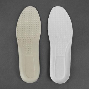Стельки для обуви, с каучуком, 39 р-р, пара, цвет белый