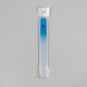 Пилка стеклянная для ногтей, 20 см, цвет голубой