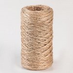 Шпагат джутовый d=1,5 мм, 60 м, скрученный, цвет натуральный
