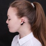 Серьга &quot;Каффа&quot; крылья ангела цвет чёрный