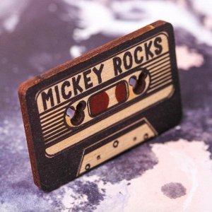 Значок на подложке "Mickey Rock", Микки Маус