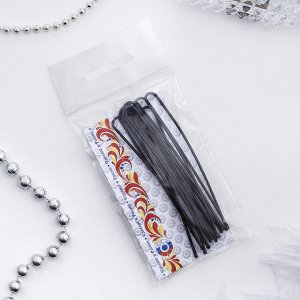 Шпилька для волос "Народная" 8,5 см, чёрная (набор 10 шт)