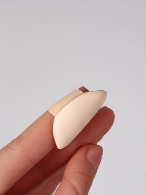 Спонжи для макияжа, с держателем, набор - 6 шт, 3,9 * 3,1 см, в футляре, цвет бежевый