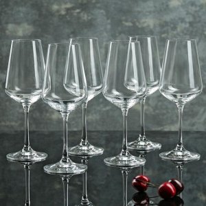 Набор бокалов для вина «Сандра», 350 мл, 6 шт