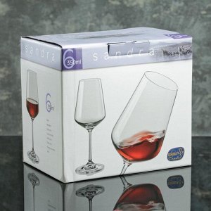 Набор бокалов для вина «Сандра», 350 мл, 6 шт