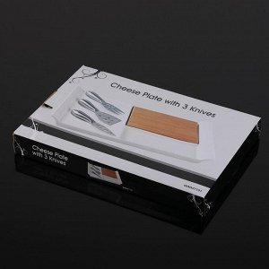 Блюдо «Эстет», 36x24,5x5 см, с ножом, вилкой и ложкой