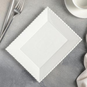 Тарелка десертная Magistro «Лакомка», 20?16 см, цвет белый