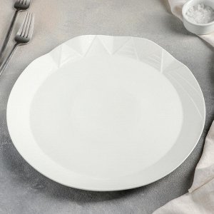 Тарелка обеденная Magistro «Изобилие», d=30 см, цвет белый