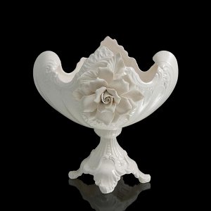 Ваза для конфет White Rose, белая, 25 x 35 x 35 см