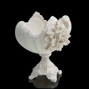 Ваза для конфет White Rose, белая, 25 x 35 x 35 см