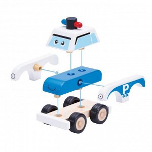 Деревянная игрушка-конструктор Miniworld «Полицейская машина»