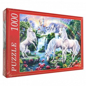 Пазл «Единороги и замок», 1000 элементов