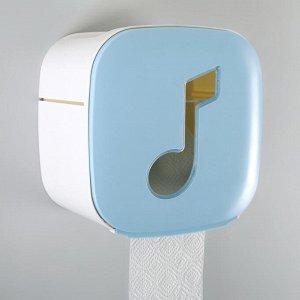 Держатель для туалетной бумаги "Мелодия", цвет голубой