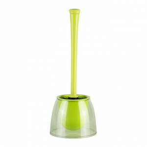 Ёрш пластиковый с туалетной щеткой Neon, цвет прозрачно-зелёный 2396901