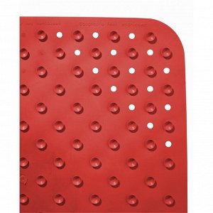 Коврик противоскользящий Plattfu?, красный, 54x54 см