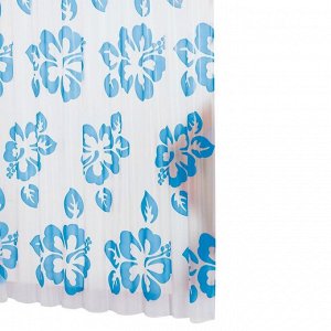 Штора для ванных комнат Flowerpower, цвет синий/голубой, 180x200 см
