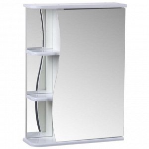 Зеркало-шкаф "Тура", с тремя полками, 55 х 15,4 х 70 см