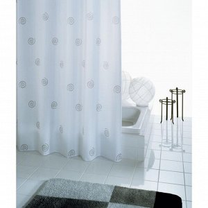 Штора для ванных комнат Univers, цвет белый, 240x180 см