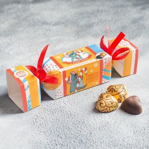 Шоколадные конфеты «С Новым годом», в коробке-конфете, 150 г