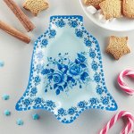 Блюдо сервировочное &quot;Колокольчик. Синева роз&quot;