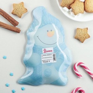 Блюдо сервировочное «Снеговик в голубом», 22х15х2 см