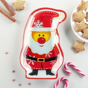 Блюдо сервировочное Доляна «Санта Клаус», 24,2?15,5 см